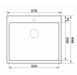 Мойка для кухни Granado Villena 57,8х49,8 см нержавеющая сталь S304 GS03304