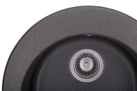 Мийка для кухні Granado Vitoria кругла Ø50,6 см нанограніт black shine 0101