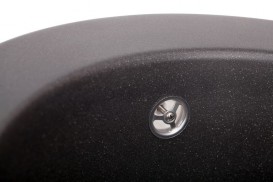 Мийка для кухні Granado Vitoria кругла Ø50,6 см нанограніт black shine 0101