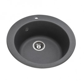 Мийка для кухні Granado Vitoria кругла Ø50,6 см нанограніт grafito 0109