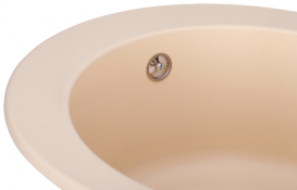 Мийка для кухні Granado Vitoria кругла Ø50,6 см нанограніт ivory 0104