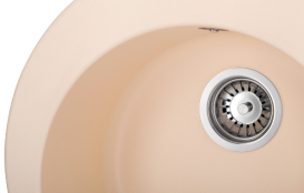 Мийка для кухні Granado Vitoria кругла Ø50,6 см нанограніт ivory 0104