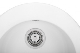Мойка для кухни Granado Vitoria круглая Ø50,6 см наногранит white 0105