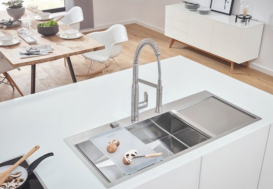 Мийка для кухні Grohe K1000 116х52 см нержавіюча сталь 31581SD1