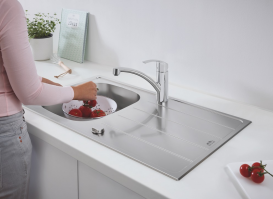 Мийка для кухні Grohe K200 86х50 см із змішувачем нержавіюча сталь матова 31565SD1