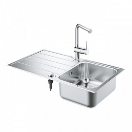 Мийка для кухні Grohe K500 86х50 см із змішувачем нержавіюча сталь матова 31573SD1