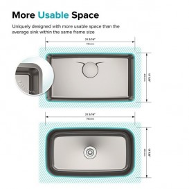 Мийка для кухні Kraus DEX нержавіюча сталь KD1US33B