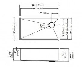 Мийка для кухні Kraus Kore 81,3х48,3 см під стільницю нержавіюча сталь сірий KWU110-32/PGM