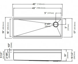 Мойка для кухни Kraus Kore 114,3х48,3 см под столешницу нержавеющая сталь KWU120-45