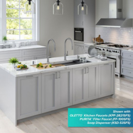 Мийка для кухні Kraus Kore 144,8х48,3 см під стільницю нержавіюча сталь KWU210-57