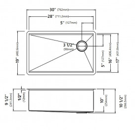 Мойка для кухни Kraus Kore 76,2х48,2 см под столешницу нержавеющая сталь KWU110-30