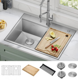 Мийка для кухні Kraus Kore подвійна 76,2х55,9 см нержавіюча сталь KWT302-30