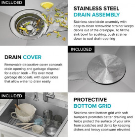 Мойка для кухни Kraus Loften 83,8х55,9 см нержавеющая сталь KHT410-33