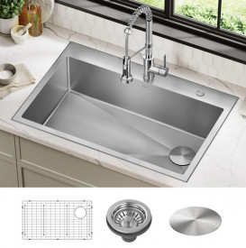 Мойка для кухни Kraus Loften 83,8х55,9 см нержавеющая сталь KHT410-33