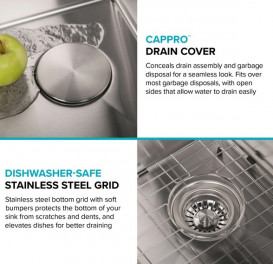 Мойка для кухни Kraus Standart Pro 55,9х55,9 см нержавеющая сталь KHT301-22L