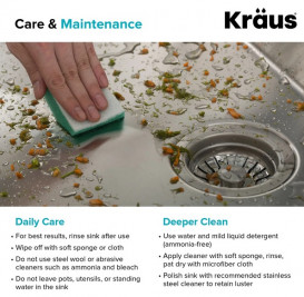 Мийка для кухні Kraus Standart Pro 63,5х55,9 см нержавіюча сталь KHT301-25