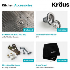 Мойка для кухни Kraus Standart Pro под столешницу 66х45,7 см нержавеющая сталь KHU100-26