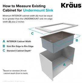 Мойка для кухни Kraus Standart Pro под столешницу 66х45,7 см нержавеющая сталь KHU100-26