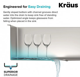 Мийка для кухні Kraus Standart Pro під стільницю 43,2х43,2 см нержавіюча сталь KHU101-17