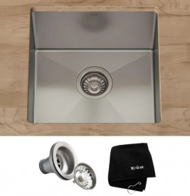 Мийка для кухні Kraus Standart Pro під стільницю 43,2х43,2 см нержавіюча сталь KHU101-17