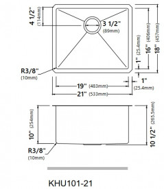 Мойка для кухни Kraus Standart Pro под столешницу 53,3х45,7 см нержавеющая сталь KHU101-21