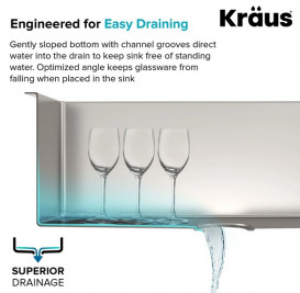 Мойка для кухни Kraus Standart Pro под столешницу 53,3х45,7 см нержавеющая сталь KHU101-21