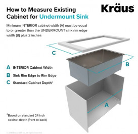 Мойка для кухни Kraus Standart Pro под столешницу 53,3х45,7 см нержавеющая сталь KHU101-21