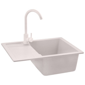 Мойка для кухни Kroner KompositCOL-6550 65х49,5 см искусственный камень песочный CV027410