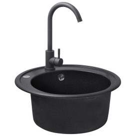 Мийка для кухні Kroner KompositGRB-510 ⌀51 см штучний камінь графітовий CV027408