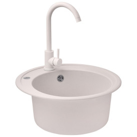 Мойка для кухни Kroner KompositCOL-510 ⌀51 см искусственный камень песочный CV027406