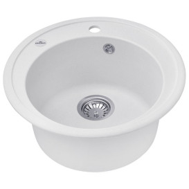 Мойка для кухни Kroner KompositGRA-510 ⌀51 см искусственный камень серый CV027407