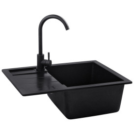 Мойка для кухни Kroner KompositSCH-6550 65х49,5 см искусственный камень черный CV027409
