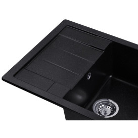 Мойка для кухни Kroner KompositSCH-6550 65х49,5 см искусственный камень черный CV027409