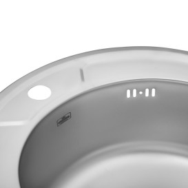 Мийка для кухні Kroner KRP Dekor-49008180 ⌀49 см нержавіюча сталь CV022765