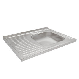 Мийка для кухні Kroner KRP Dekor-6080R06160 80х60 см крило зліва нержавіюча сталь CV022815