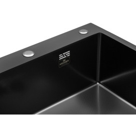 Мойка для кухни Kroner KRP Derby-5050HM 50х50 см со смесителем и дозатором нержавеющая сталь черный PVD CVS30123