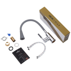 Мийка для кухні Kroner KRP Derby-6050HM Brush 60х50 см із змішувачем та дозатором нержавіюча сталь CVS30138