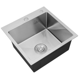 Мийка для кухні Kroner KRP Gebürstet-5050HM 50х50 см із змішувачем та дозатором нержавіюча сталь CVS30109