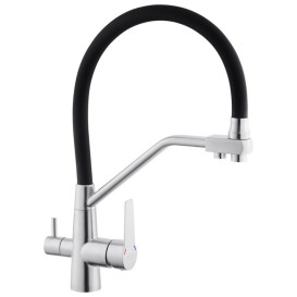 Мийка для кухні Kroner KRP Gebürstet-6050HM 60х50 см із змішувачем та дозатором нержавіюча сталь CVS29786