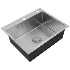 Мойка для кухни Kroner KRP Gebürstet-6050HM 60х50 см со смесителем и дозатором нержавеющая сталь CVS29843