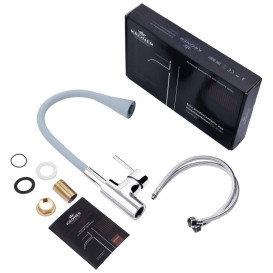 Мойка для кухни Kroner KRP Gebürstet-6050HM 60х50 см со смесителем и дозатором нержавеющая сталь CVS29844