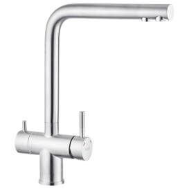 Мийка для кухні Kroner KRP Gebürstet-6050HM 60х50 см із змішувачем та дозатором нержавіюча сталь CVS29846