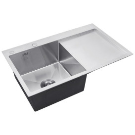 Мойка для кухни Kroner KRP Gebürstet-7849LHM 78х49 см со смесителем и дозатором нержавеющая сталь CVS30107