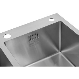 Мийка для кухні Kroner KRP Gebürstet-7843ZHM 78х43 см із змішувачем та дозатором нержавіюча сталь CVS30108