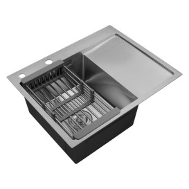 Мойка для кухни Kroner KRP Geburstet-6350LHM 63х50 см крыло справа нержавеющая сталь CV031320