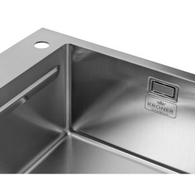 Мойка для кухни Kroner KRP Geburstet-6350HM 63х50 см с дозатором и сушилкой нержавеющая сталь CV031452