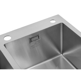 Мойка для кухни Kroner KRP Geburstet-7843ZHM 78х43 см с дозатором и сушилкой нержавеющая сталь CV022805