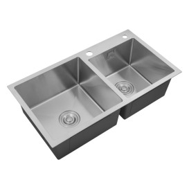 Мойка для кухни Kroner KRP Geburstet-7843ZHM 78х43 см с дозатором и сушилкой нержавеющая сталь CV022805