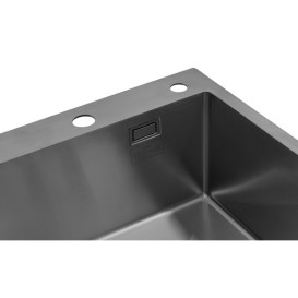 Мийка для кухні Kroner KRP Geburstet-7849RHM 78х49 см крило зліва нержавіюча сталь CV025276