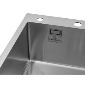 Мойка для кухни Kroner KRP Geburstet-7848LHM 78х48 см крыло справа нержавеющая сталь CV030021